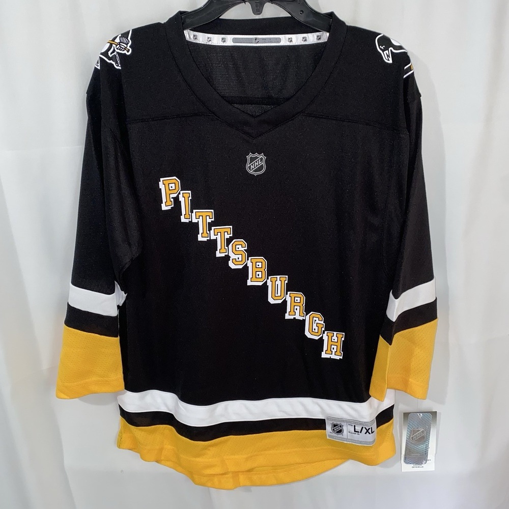 NWT Pittsburgh Penguins Black Hockey Jersey Youth‎ Kids Large/XL